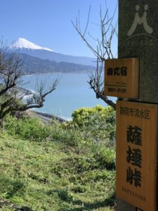 峠から見る富士山